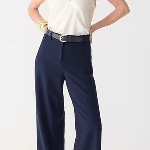 Sydney wide-leg pant in four-season stretch Size 12 navy